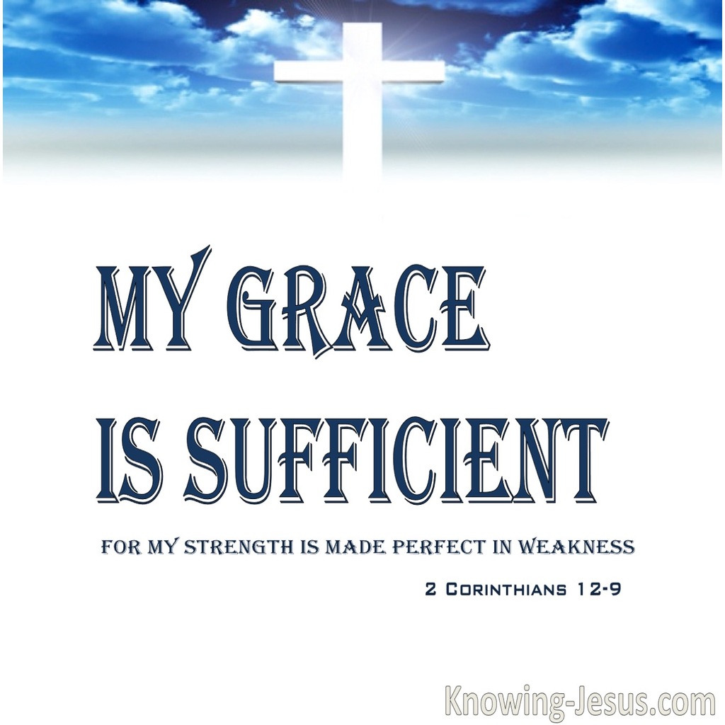 2 Corinthians 12:9 My Grace Is Sufficient (navy)